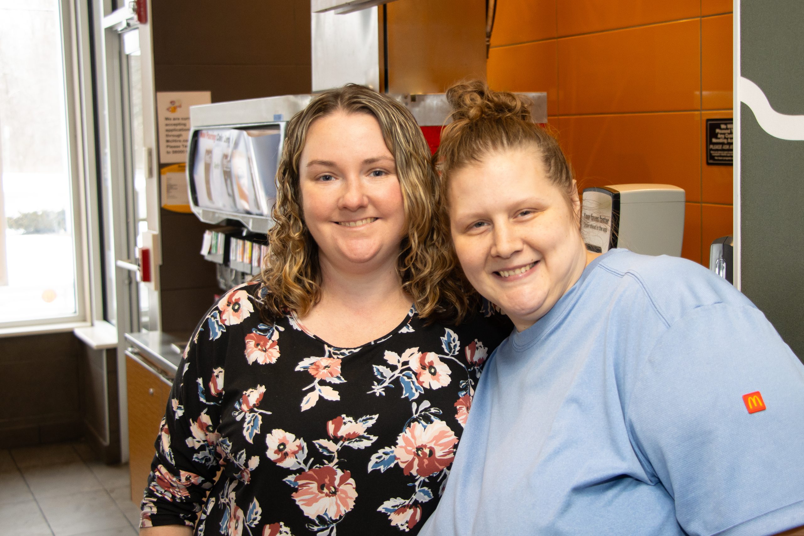 Employment coach Erin Branigan (right) and Casia (left)
